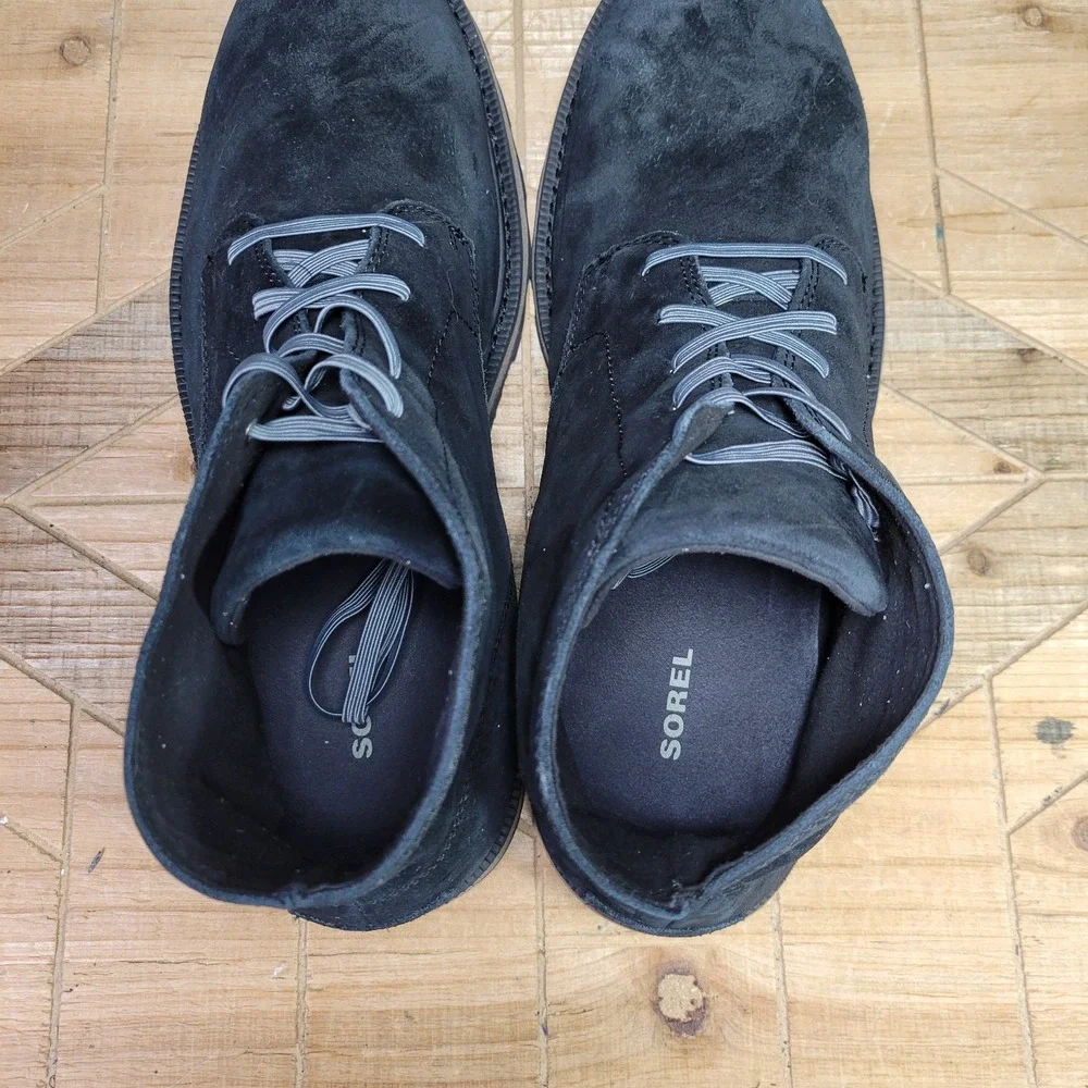 Sorel Madson II Men's 11.5 Waterproof Black Suede Lace Up Chukka Boots‎